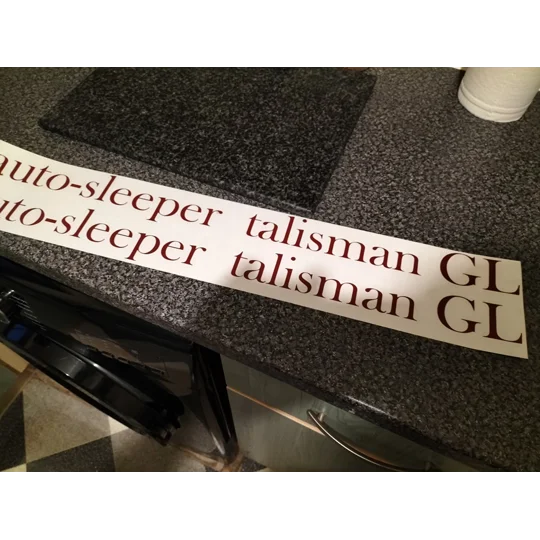 2 x Talisman GX or GL Auto Sleeper Decals various colors