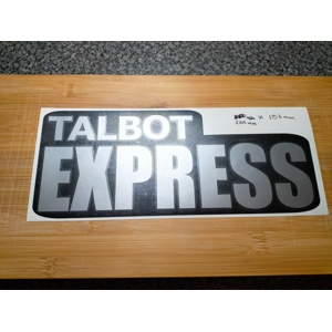 Talbot Express Bonnet Vinyl Decal Sticker SILVER on BLACK