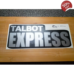 Talbot Express Bonnet Vinyl Decal Sticker SILVER on BLACK