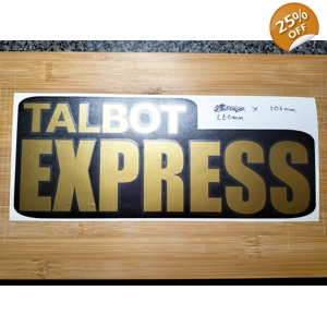 Talbot Express Bonnet Vinyl Decal Sticker GOLD on BLACK