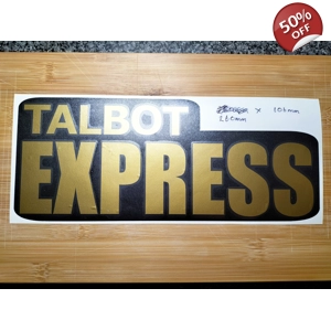 Talbot Express Bonnet Vinyl Decal Sticker GOLD on BLACK