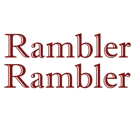 ~2 Rambler Vinyl Decals 228mm x 47mm in shadow From The Auto Sleeper