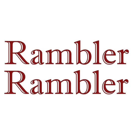 ~2 Rambler Vinyl Decals 228mm x 47mm in shadow From The Auto Sleeper