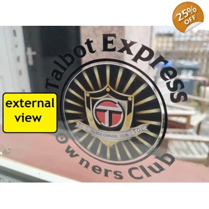 ~New Windscreen Talbot Express Members Logo Decal