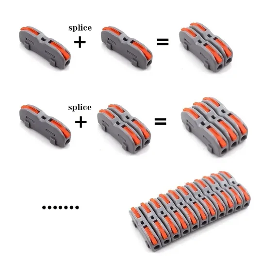 ~Set Of 6 Wire Connectors Pin Splicing Terminal Blocks, Led Strip Lighting Electric Quick Connectors