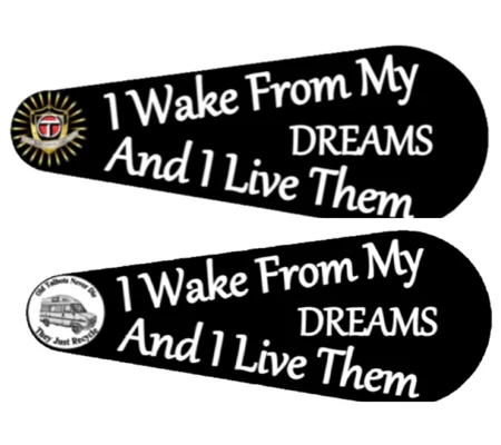" I Wake From My Dreams And I Live Them " Teardrop Sticker