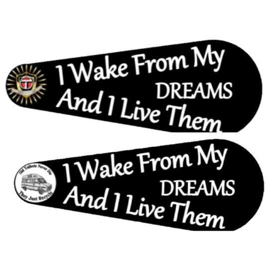 " I Wake From My Dreams And I Live Them " Teardrop Sticker