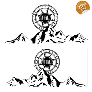 #2 x Fiat Vinyl Decals 21