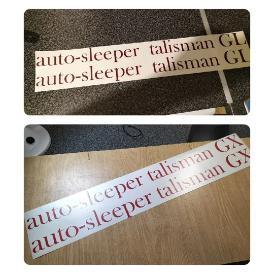 2 x Talisman GX or GL Auto Sleeper Decals various colors