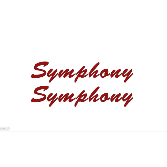 ~2 Symphony Decal From Auto Sleeper Split Lettering