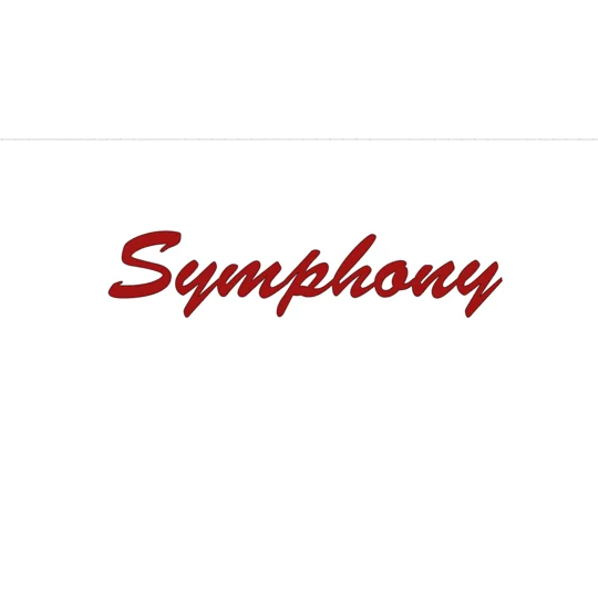 ~1 Symphony Decal From Auto Sleeper Text/Joined Lettering