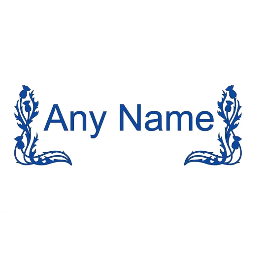 Thistle Van Name Decal For You Scottish Owners