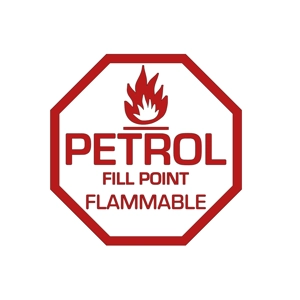#2 x Petrol Fill Point Warning Decal