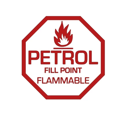 ~2 x Petrol Fill Point Warning Decal