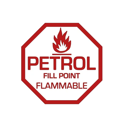 ~2 x Petrol Fill Point Warning Decal