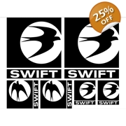 Set Of 6 Swift Caravan Or Motorhome Decal Sticker