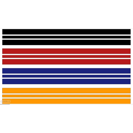 ~2x 4ft Length Design " E " Very Narrow 6cm Motorhome Camper Decal Stripe