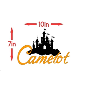 ~Camelot With Castle Decal Graphic 10in x 7in