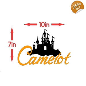 #Camelot With Castle Decal Graphic 10in x 7in