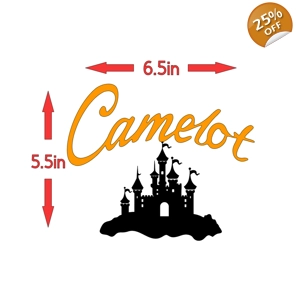 #Camelot With Castle Decal Graphic 6.5in x 5.5in