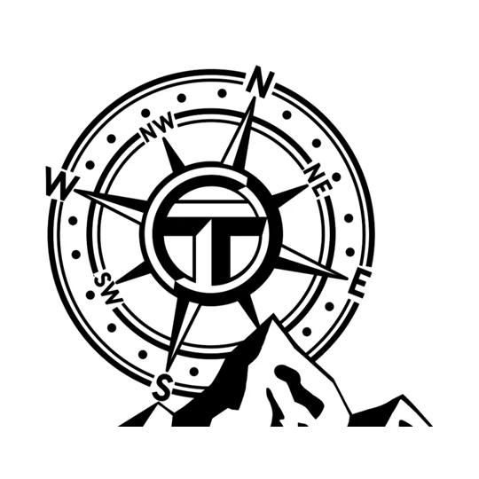~2 x Talbot Express 21" x 10" T Logo Decal, Sticker over a Mountain,