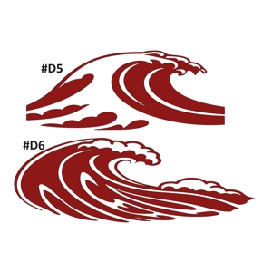 Waves, decal, graphic, sticker. Motorhome, campervan, van, car, vw