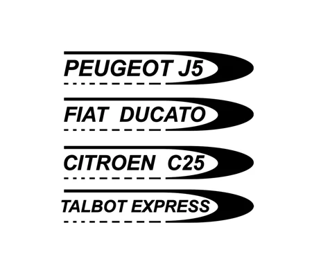 ~Decal Selection Talbot Express, Citroen c25, Fiat Ducato, Peugeot j5,