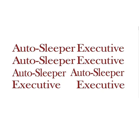 Set Of 6 Auto Sleeper Executive Vinyl Decal