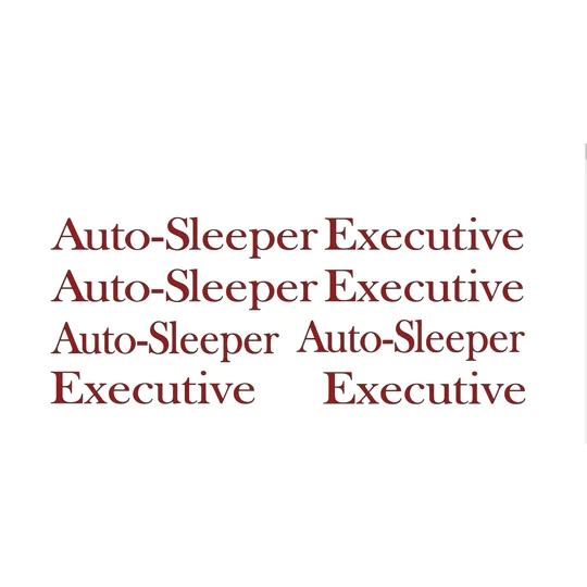Set Of 6 Auto Sleeper Executive Vinyl Decal