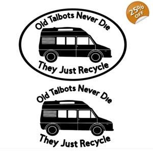 #Old Talbots Never Die Vinyl Decal Sticker, With Border Or Without Border