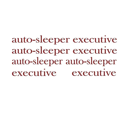 Set Of 6 Auto Sleeper Executive Vinyl Decal