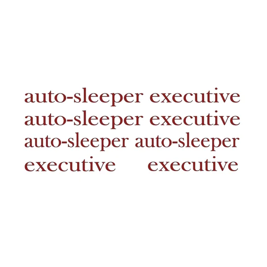 Set Of 6 Auto Sleeper Executive Vinyl Decal