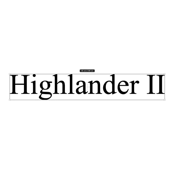 ~2 x Highlander 2 Decal In Mongolian Baiti Font