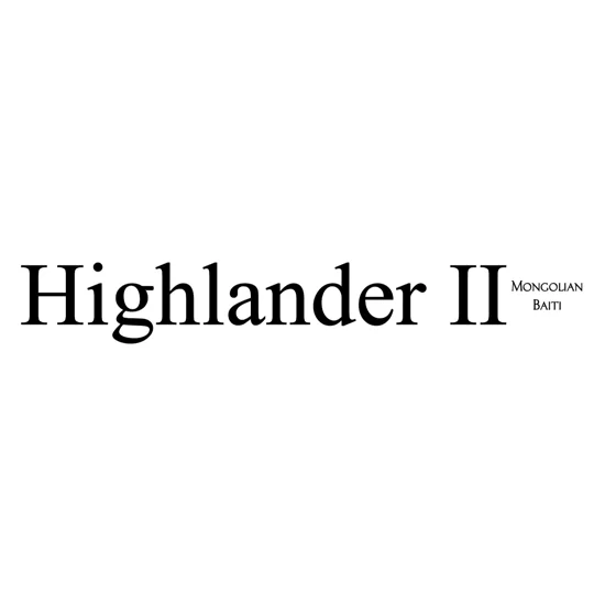 ~2 x Highlander 2 Decal In Mongolian Baiti Font