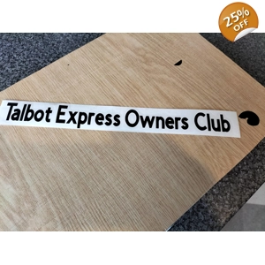 #Talbot Express Owners Club Int or Ext Decal