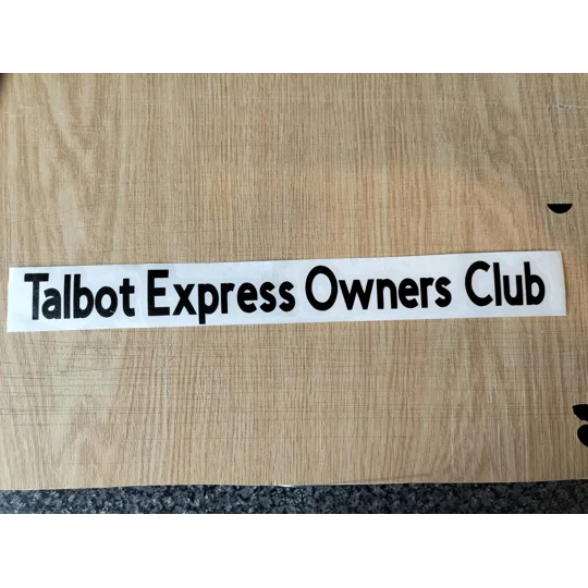 ~Talbot Express Owners Club Int or Ext Decal