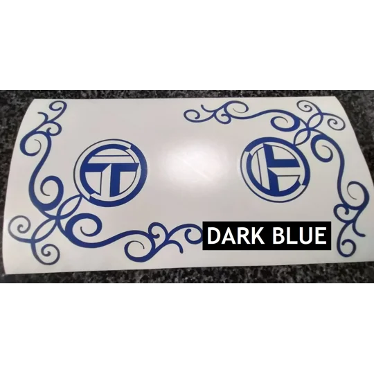 2 x Plain ELDDIS Decals 21 x 5cm