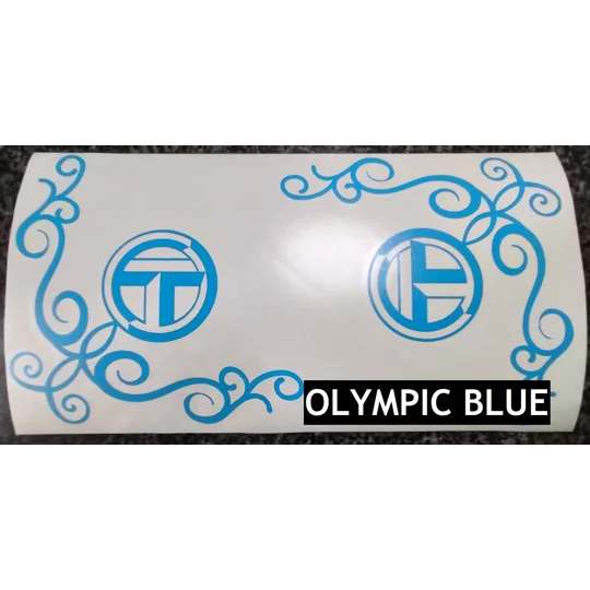 2 x Plain ELDDIS Decals 21 x 5cm