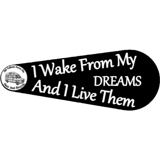 " I Wake From My Dreams And I Live Them " Teardrop Sticker