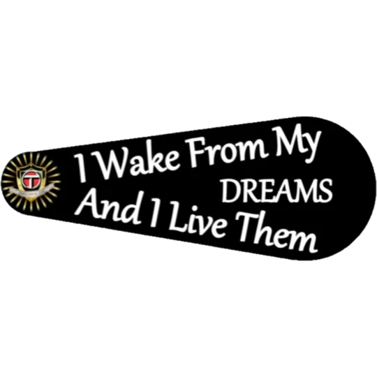 " I Wake From My Dreams And I Live Them " Teardrop Sticker