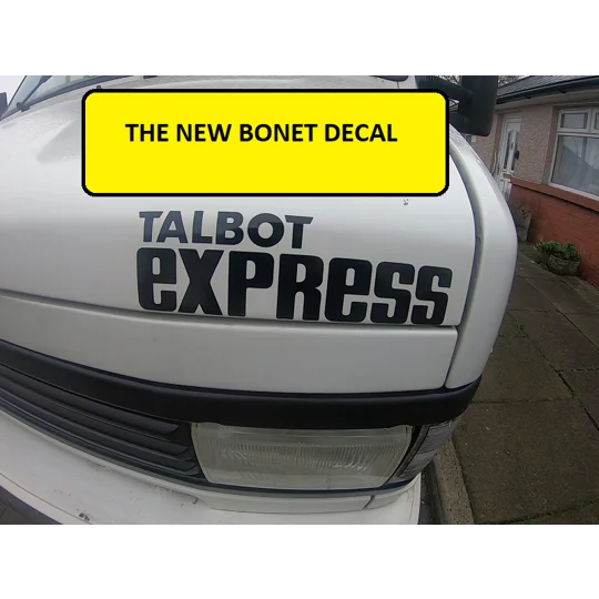 Talbot Express Bonnet Vinyl Decal Sticker