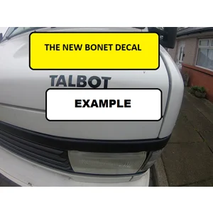 TALBOT Bonnet Vinyl Decal in Black