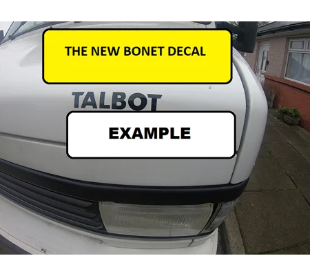 TALBOT Bonnet Vinyl Decal in Black