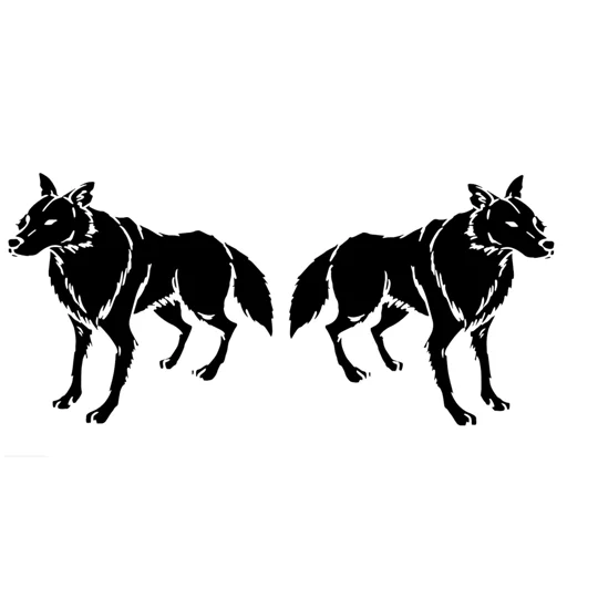 Pair Of Wolves, Left & Right, 2 sizes