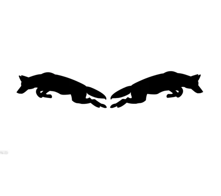 ~Pair Of Wolves Pouncing, Left & Right, 2 sizes