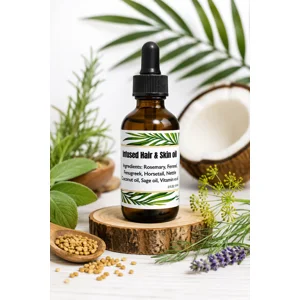Infused hair and skin oil