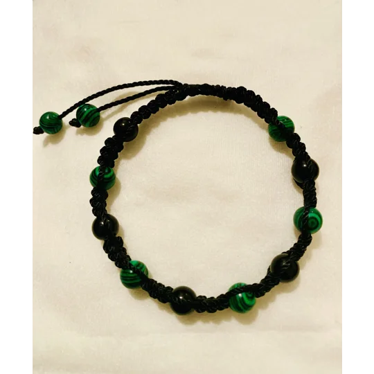 Malachite & Agate Adjustable Bracelet