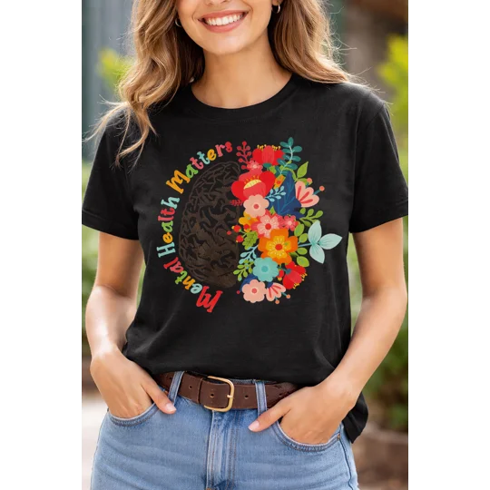 Mental health matters T-shirts Size( SM - 2XL)