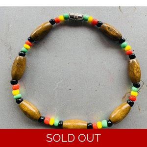 Rasta wooden bracelet