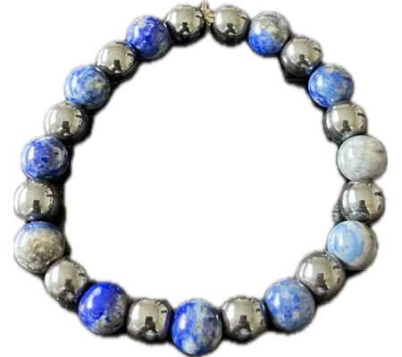 Lapis Azuli and Hematite bracelet